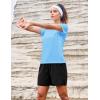 image:imageMAGCOMSEN Womens Workout Tops Short Sleeve Shirts UPF 50 Quick Dry Athletic Sun Protection Rash Guard for WomenBlue