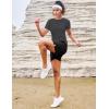 image:imageMAGCOMSEN Womens Workout Tops Short Sleeve Shirts UPF 50 Quick Dry Athletic Sun Protection Rash Guard for WomenDark Gery