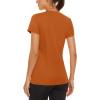 image:imageMAGCOMSEN Womens Workout Tops Short Sleeve Shirts UPF 50 Quick Dry Athletic Sun Protection Rash Guard for WomenDark Orange
