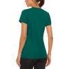 image:imageMAGCOMSEN Womens Workout Tops Short Sleeve Shirts UPF 50 Quick Dry Athletic Sun Protection Rash Guard for WomenEmerald Green