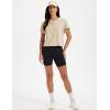 image:imageMAGCOMSEN Workout Crop Tops for Women Short Sleeve Cotton Athletic Yoga Top Loose Casual Crewneck Cropped T ShirtsApricot