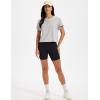 image:imageMAGCOMSEN Workout Crop Tops for Women Short Sleeve Cotton Athletic Yoga Top Loose Casual Crewneck Cropped T ShirtsLight Grey
