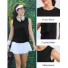 image:imageMAGCOMSEN Workout Tank Tops Woman Summer Open Back Yoga Athletic Shirts Sleeveless Tie Back Loose Fit Gym Muscle TankBlack