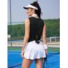 image:imageMAGCOMSEN Workout Tank Tops Woman Summer Open Back Yoga Athletic Shirts Sleeveless Tie Back Loose Fit Gym Muscle TankBlack