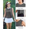 image:imageMAGCOMSEN Workout Tank Tops Woman Summer Open Back Yoga Athletic Shirts Sleeveless Tie Back Loose Fit Gym Muscle TankDark Grey
