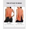 image:imageMAGCOMSEN Workout Tank Tops Woman Summer Open Back Yoga Athletic Shirts Sleeveless Tie Back Loose Fit Gym Muscle TankOrange