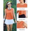 image:imageMAGCOMSEN Workout Tank Tops Woman Summer Open Back Yoga Athletic Shirts Sleeveless Tie Back Loose Fit Gym Muscle TankOrange