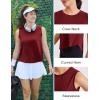 image:imageMAGCOMSEN Workout Tank Tops Woman Summer Open Back Yoga Athletic Shirts Sleeveless Tie Back Loose Fit Gym Muscle TankRed