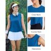 image:imageMAGCOMSEN Workout Tank Tops Woman Summer Open Back Yoga Athletic Shirts Sleeveless Tie Back Loose Fit Gym Muscle TankSea Blue