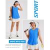 image:imageMAGCOMSEN Workout Tank Tops for Women Sleeveless Athletic Summer Quick Dry Cool Loose Fit Active Running Yoga Tennis TopAzure