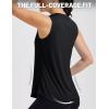 image:imageMAGCOMSEN Workout Tank Tops for Women Sleeveless Athletic Summer Quick Dry Cool Loose Fit Active Running Yoga Tennis TopBlack