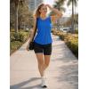 image:imageMAGCOMSEN Workout Tank Tops for Women Sleeveless Athletic Summer Quick Dry Cool Loose Fit Active Running Yoga Tennis TopBluegreen