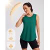 image:imageMAGCOMSEN Workout Tank Tops for Women Sleeveless Athletic Summer Quick Dry Cool Loose Fit Active Running Yoga Tennis TopEmerald Green
