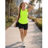 image:imageMAGCOMSEN Workout Tank Tops for Women Sleeveless Athletic Summer Quick Dry Cool Loose Fit Active Running Yoga Tennis TopFluorescent Green