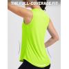 image:imageMAGCOMSEN Workout Tank Tops for Women Sleeveless Athletic Summer Quick Dry Cool Loose Fit Active Running Yoga Tennis TopFluorescent Green