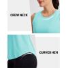 image:imageMAGCOMSEN Workout Tank Tops for Women Sleeveless Athletic Summer Quick Dry Cool Loose Fit Active Running Yoga Tennis TopLight Blue
