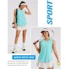 image:imageMAGCOMSEN Workout Tank Tops for Women Sleeveless Athletic Summer Quick Dry Cool Loose Fit Active Running Yoga Tennis TopLight Blue
