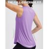 image:imageMAGCOMSEN Workout Tank Tops for Women Sleeveless Athletic Summer Quick Dry Cool Loose Fit Active Running Yoga Tennis TopLight Purple