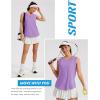 image:imageMAGCOMSEN Workout Tank Tops for Women Sleeveless Athletic Summer Quick Dry Cool Loose Fit Active Running Yoga Tennis TopLight Purple