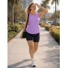 image:imageMAGCOMSEN Workout Tank Tops for Women Sleeveless Athletic Summer Quick Dry Cool Loose Fit Active Running Yoga Tennis TopLight Purple