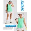 image:imageMAGCOMSEN Workout Tank Tops for Women Sleeveless Athletic Summer Quick Dry Cool Loose Fit Active Running Yoga Tennis TopMint Green