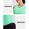 image:imageMAGCOMSEN Workout Tank Tops for Women Sleeveless Athletic Summer Quick Dry Cool Loose Fit Active Running Yoga Tennis TopMint Green