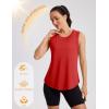image:imageMAGCOMSEN Workout Tank Tops for Women Sleeveless Athletic Summer Quick Dry Cool Loose Fit Active Running Yoga Tennis TopRed