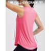 image:imageMAGCOMSEN Workout Tank Tops for Women Sleeveless Athletic Summer Quick Dry Cool Loose Fit Active Running Yoga Tennis TopRosered