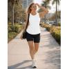 image:imageMAGCOMSEN Workout Tank Tops for Women Sleeveless Athletic Summer Quick Dry Cool Loose Fit Active Running Yoga Tennis TopWhite