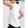 image:imageMAGCOMSEN Workout Tank Tops for Women Sleeveless Athletic Summer Quick Dry Cool Loose Fit Active Running Yoga Tennis TopWhite