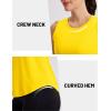 image:imageMAGCOMSEN Workout Tank Tops for Women Sleeveless Athletic Summer Quick Dry Cool Loose Fit Active Running Yoga Tennis TopYellow