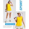 image:imageMAGCOMSEN Workout Tank Tops for Women Sleeveless Athletic Summer Quick Dry Cool Loose Fit Active Running Yoga Tennis TopYellow