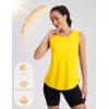 image:imageMAGCOMSEN Workout Tank Tops for Women Sleeveless Athletic Summer Quick Dry Cool Loose Fit Active Running Yoga Tennis TopYellow