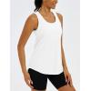 image:imageMAGCOMSEN Workout Tank Tops for Women Sleeveless Racerback Mesh Summer Dry Fit Lightweight Shirts Athletic Running TopsWhite