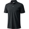 image:imageMAGCOMSEN Mens Polo Shirts Short Sleeve Moisture Wicking Performance Collared Shirt 3 Button Casual Work Golf PolosBlack