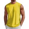 image:imageMAGCOMSEN Mens Tank Tops Workout Gym Sleeveless Shirts UPF 80 Moisture Wicking Summer Muscle Shirt for BodybuildingYellow