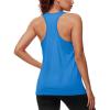 image:imageMAGCOMSEN Tank Tops for Women Workout Racerback Sleeveless Racer Back Tops Athletic Yoga Running Gym Muscle Pilates TankAzure