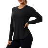 image:imageMAGCOMSEN Womens UPF 50 Sun Shirts Long Sleeve UV Protection Shirt Quick Dry Lightweight Workout Athletic Hiking TopsBlack