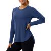 image:imageMAGCOMSEN Womens UPF 50 Sun Shirts Long Sleeve UV Protection Shirt Quick Dry Lightweight Workout Athletic Hiking TopsBluegrey