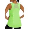 image:imageMAGCOMSEN Womens Workout Tank Tops Athletic Mesh Sleeveless Quick Dry Cooling Moisture Wicking Top for Running Gym YogaBrightgreen
