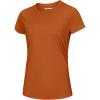 image:imageMAGCOMSEN Womens Workout Tops Short Sleeve Shirts UPF 50 Quick Dry Athletic Sun Protection Rash Guard for WomenDark Orange