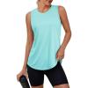 image:imageMAGCOMSEN Workout Tank Tops for Women Sleeveless Athletic Summer Quick Dry Cool Loose Fit Active Running Yoga Tennis TopLight Blue