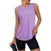 image:imageMAGCOMSEN Workout Tank Tops for Women Sleeveless Athletic Summer Quick Dry Cool Loose Fit Active Running Yoga Tennis TopLight Purple