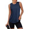image:imageMAGCOMSEN Workout Tank Tops for Women Sleeveless Athletic Summer Quick Dry Cool Loose Fit Active Running Yoga Tennis TopNavy