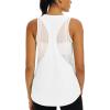 image:imageMAGCOMSEN Workout Tank Tops for Women Sleeveless Racerback Mesh Summer Dry Fit Lightweight Shirts Athletic Running TopsWhite