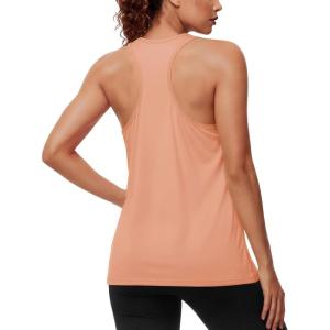image:imageMAGCOMSEN Tank Tops for Women Workout Racerback Sleeveless Racer Back Tops Athletic Yoga Running Gym Muscle Pilates TankApricot