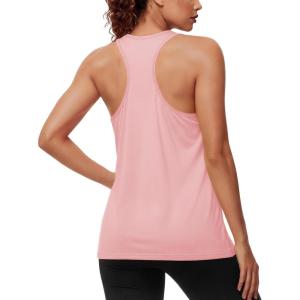 image:imageMAGCOMSEN Tank Tops for Women Workout Racerback Sleeveless Racer Back Tops Athletic Yoga Running Gym Muscle Pilates TankPink
