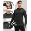image:imageMAGCOMSEN Mens UPF 50 Sun Protection Hoodies Quick Dry Long Sleeve Rash Guard Lightweight Hoodie Shirt Fishing RunningBlack