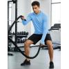 image:imageMAGCOMSEN Mens UPF 50 Sun Protection Hoodies Quick Dry Long Sleeve Rash Guard Lightweight Hoodie Shirt Fishing RunningBlue