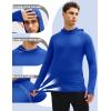 image:imageMAGCOMSEN Mens UPF 50 Sun Protection Hoodies Quick Dry Long Sleeve Rash Guard Lightweight Hoodie Shirt Fishing RunningColorblue